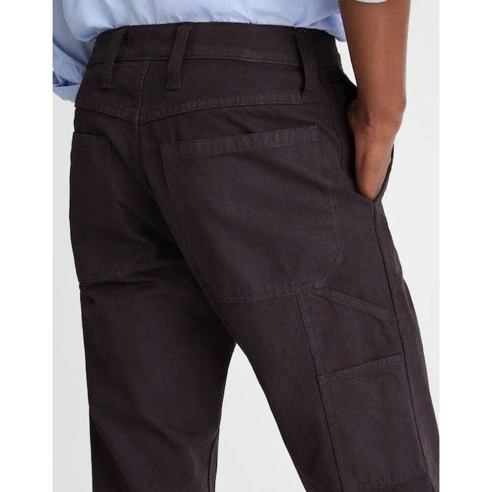Madewell Workwear Pant Mens 28 Black Coal Relaxed Straight Button Fly AH665 NWT